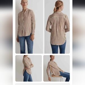 Madewell Striped Button-Up Women's Top